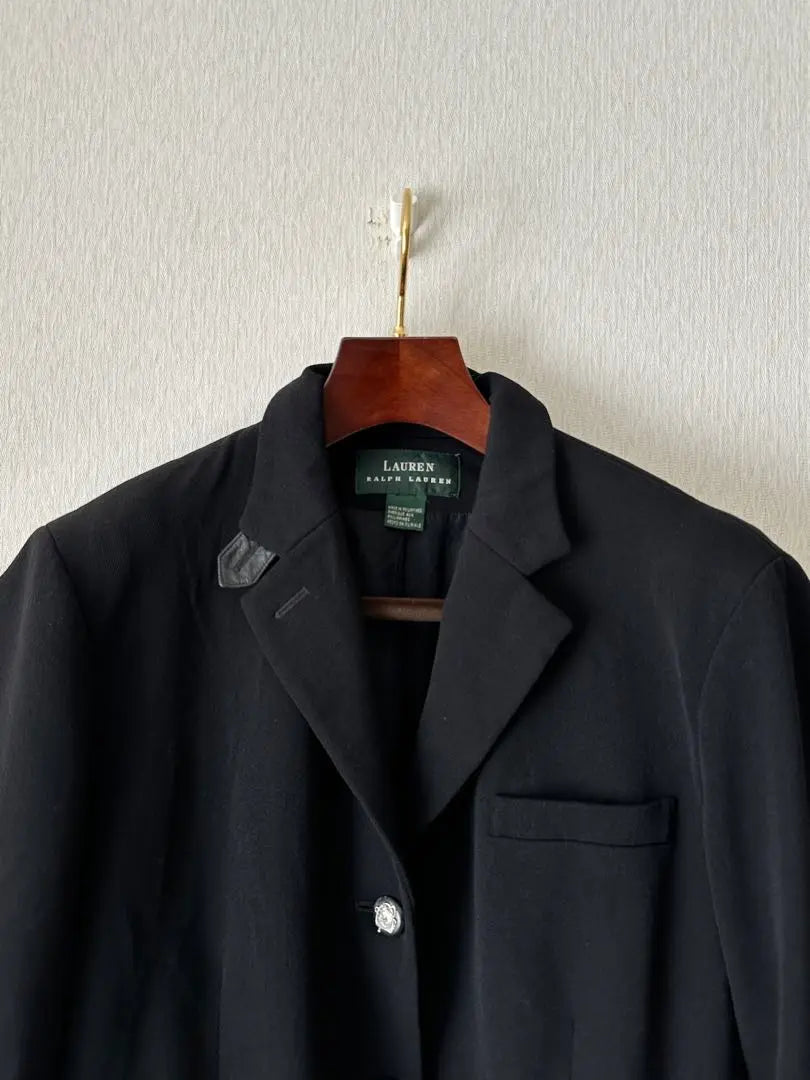 Ralph Lauren 90s Leather Wool Jacket