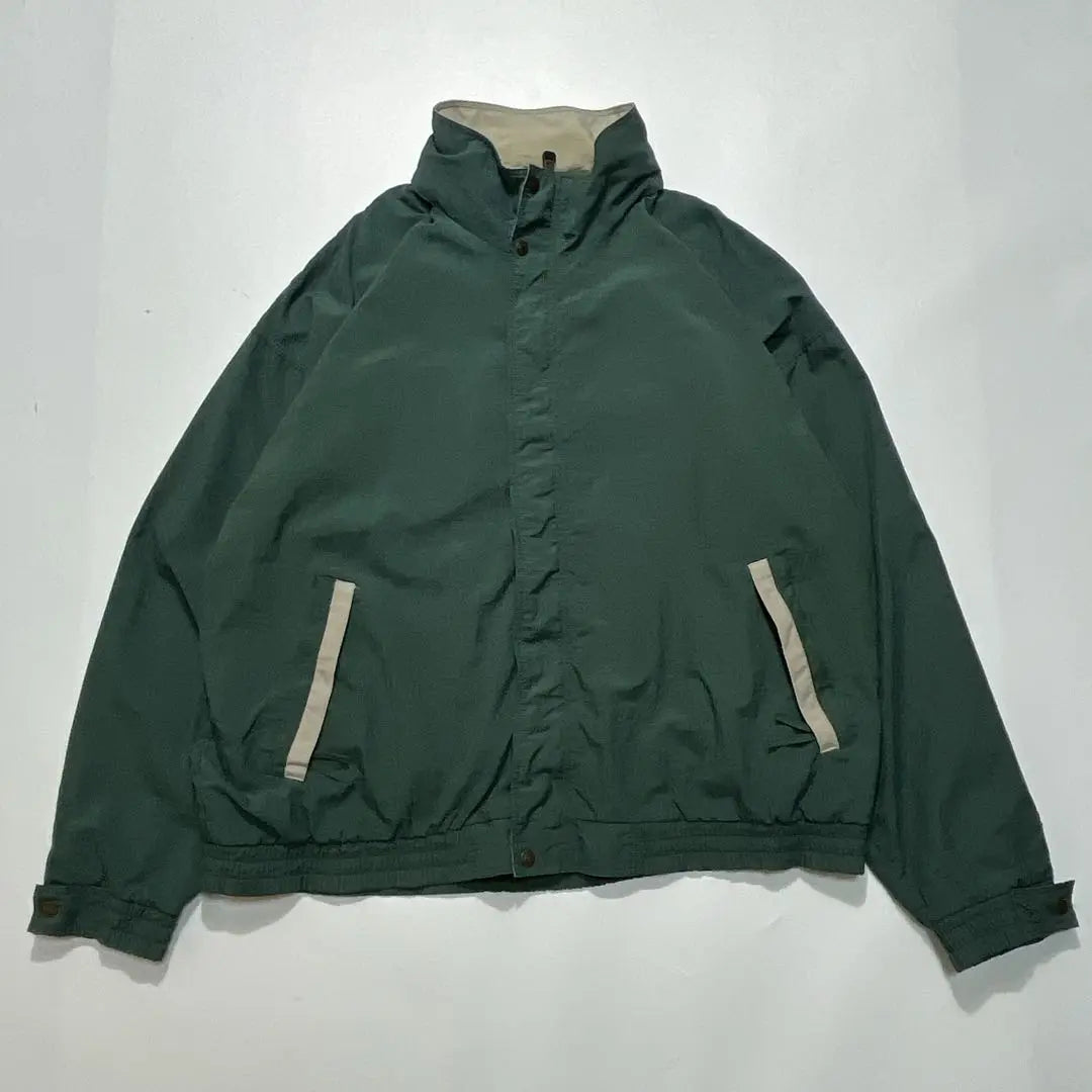 90s Champion Nylon Jacket XL Green One Point Embroidery 6125