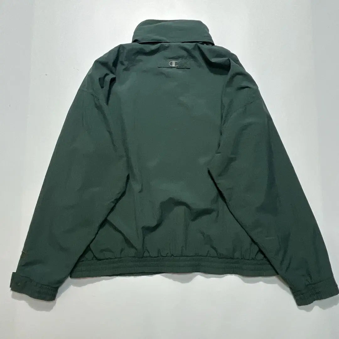 90s Champion Nylon Jacket XL Green One Point Embroidery 6125