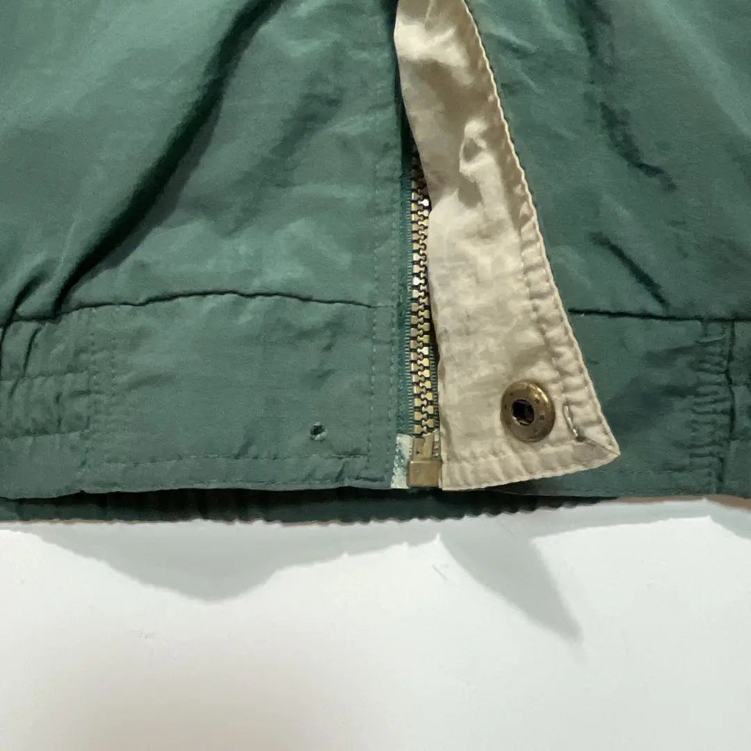 90s Champion Nylon Jacket XL Green One Point Embroidery 6125