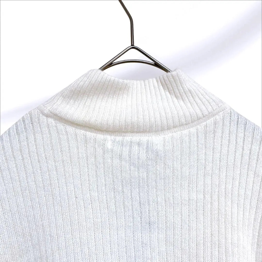 HARDY AMIES SPORT High-neck knit long sleeve white M women's