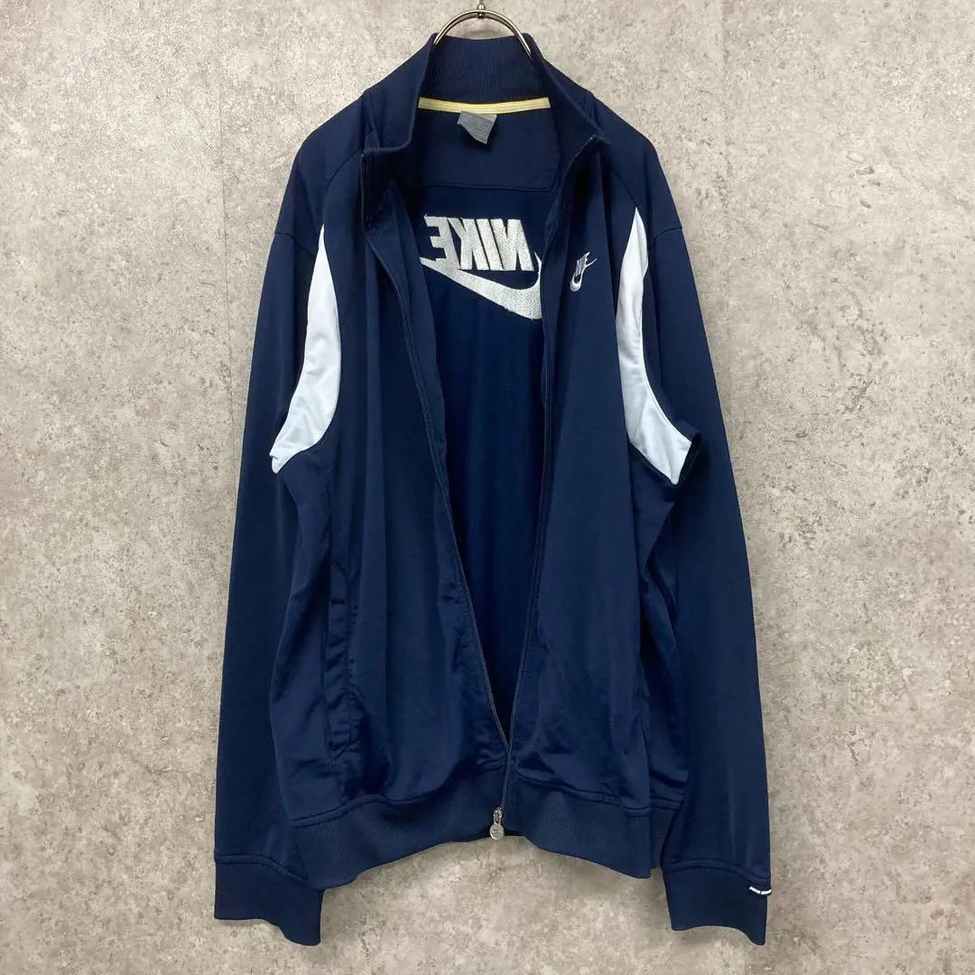 Rare Nike Swoosh Double-sided Embroidered Track Jacket/Navy/Men's XL