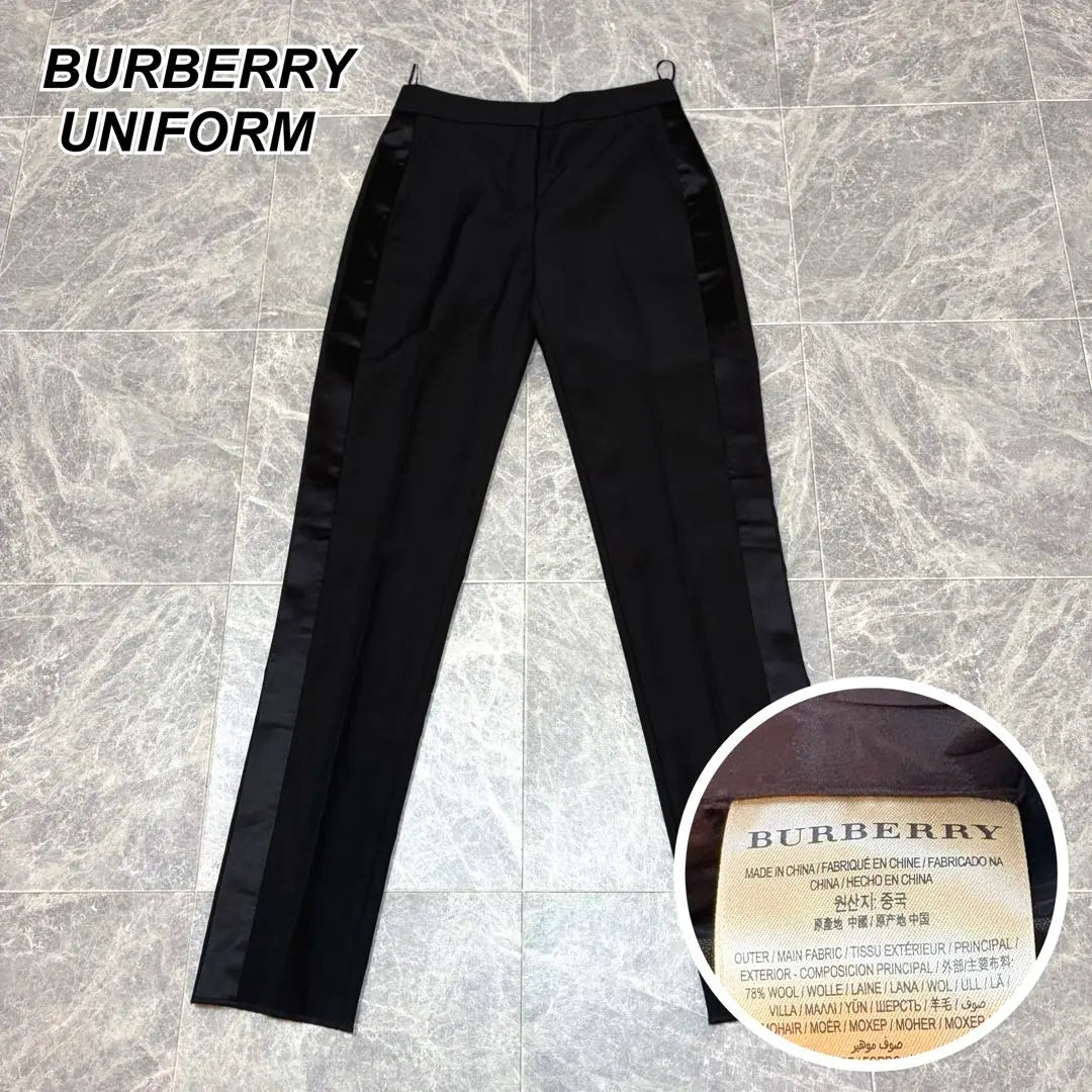 ⭐︎Sin usar⭐︎ BURBERRY UNIFORM Sideline Slacks Negro | ⭐︎未使用⭐︎ UNIFORME DE BURBERRY サイドラインスラックス ブラック