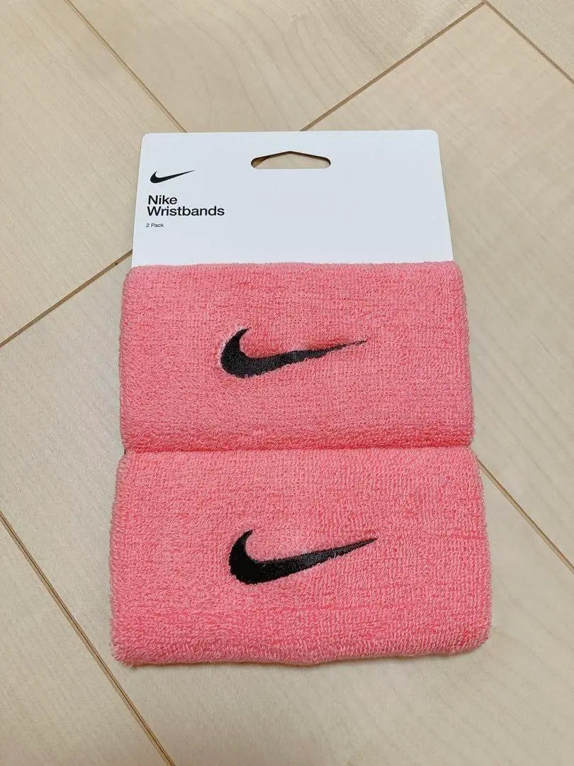 [New and unused] Nike Nike/2 logo embroidered wristbands ★Rare color pink★