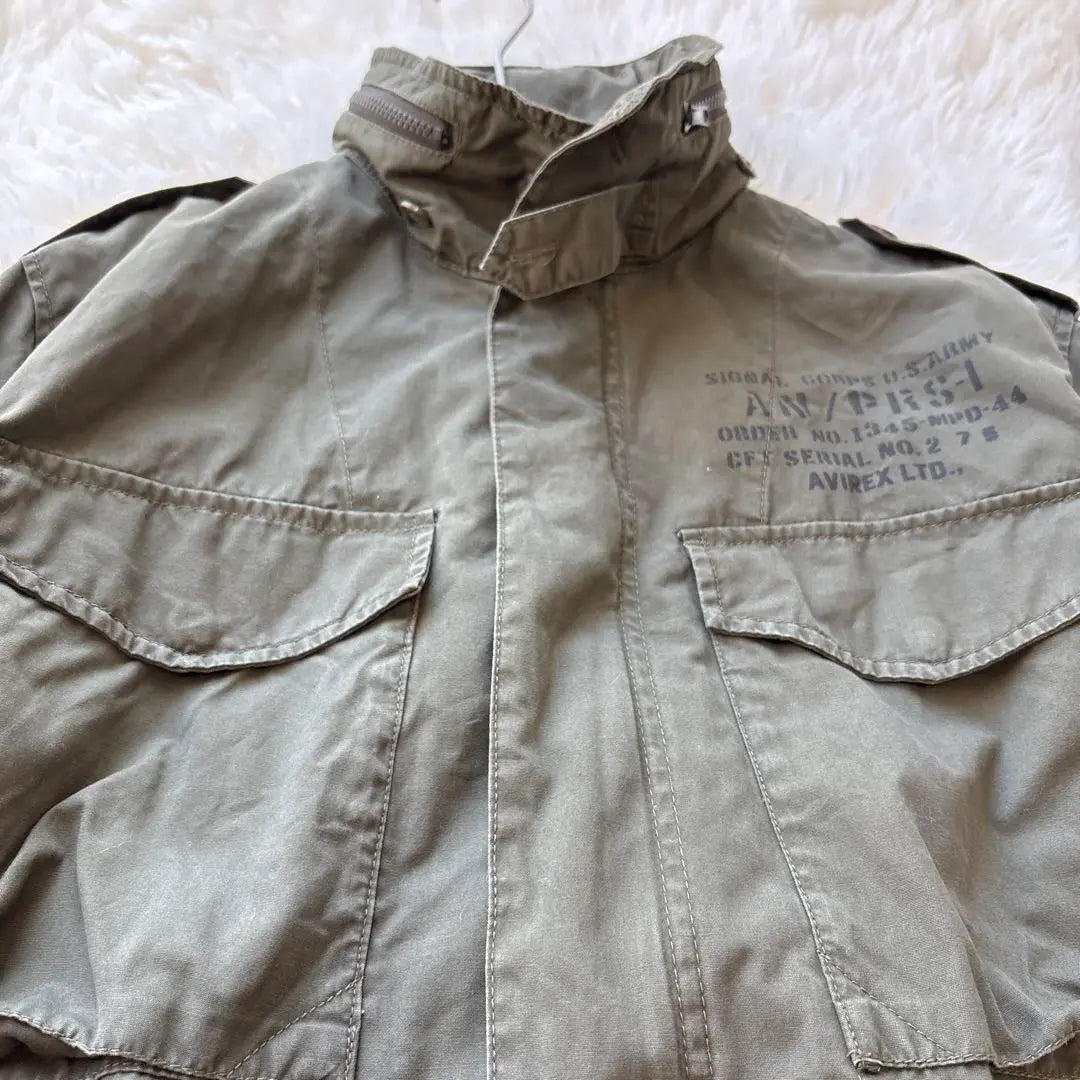 Chaqueta militar AVIREX 100% algodón con capucha, buen estado, talla L