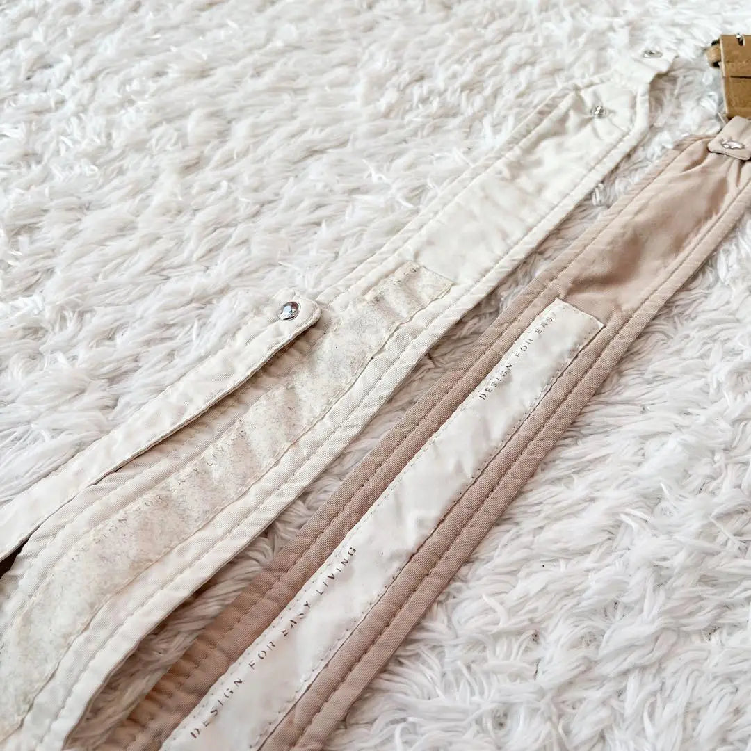 Good condition★Max Mara★Reversible coat belt fur ivory x camel