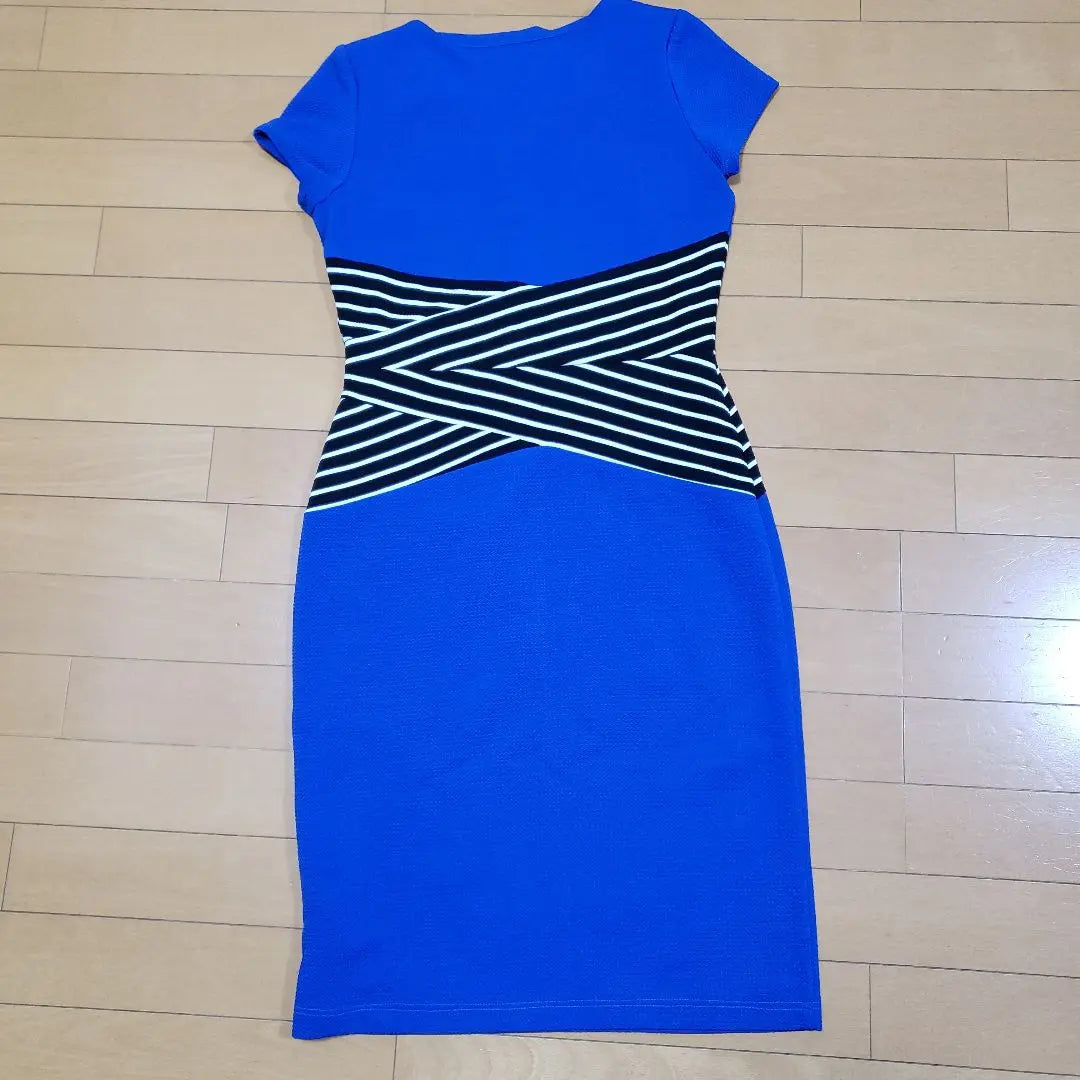 Vestido para mujer, azul, esposas, ajustado, ropa de competición, bonkyubon