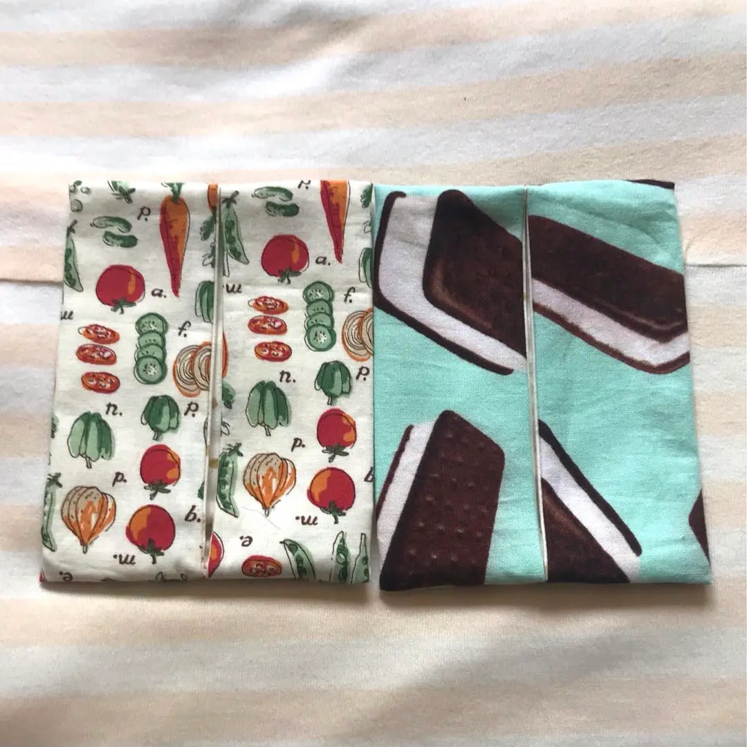 Pocket tissue case, regular size, X74, vegetables & sweets