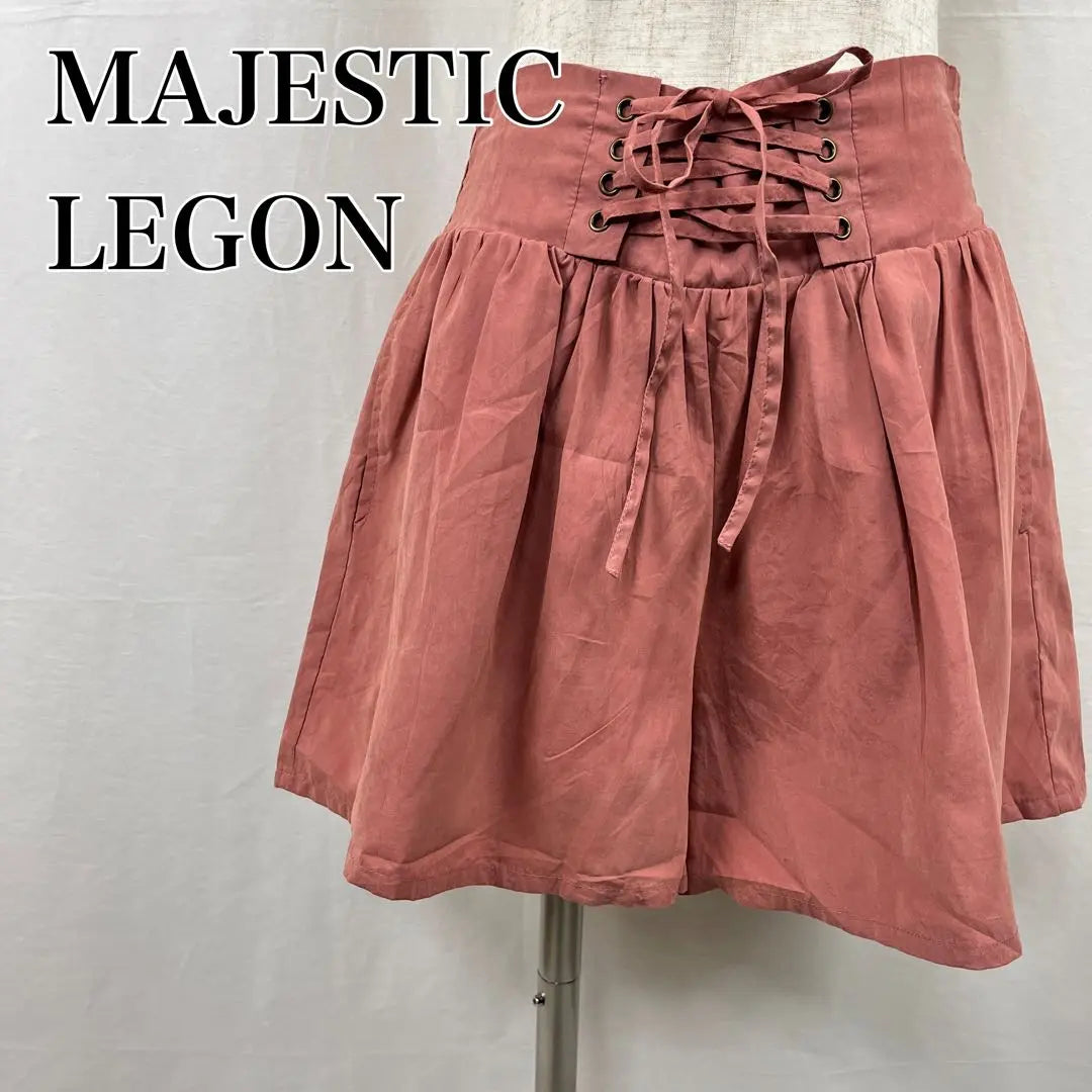 Pantalones culotte con cordones y cintura alta Majestic Legon 2830