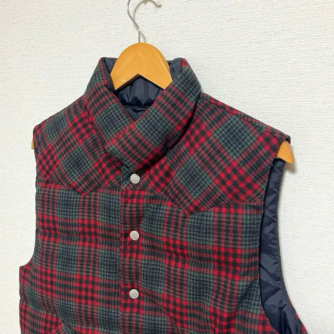 PENDLETON Down Vest Thick Wool Check