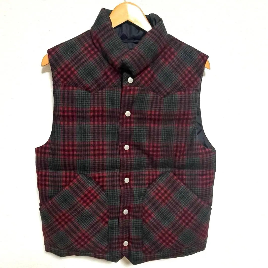 PENDLETON Down Vest Thick Wool Check