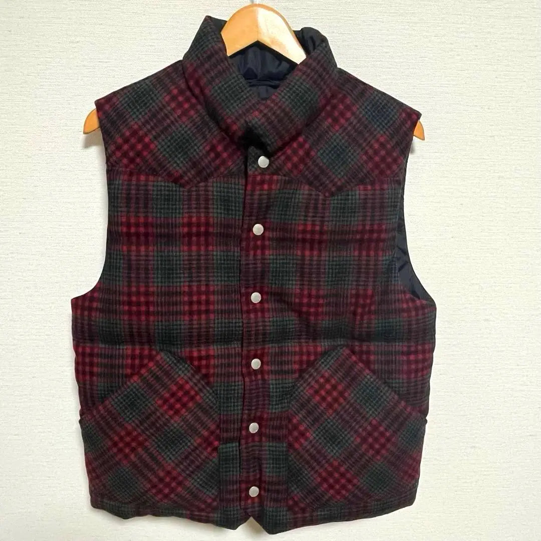 PENDLETON Down Vest Thick Wool Check