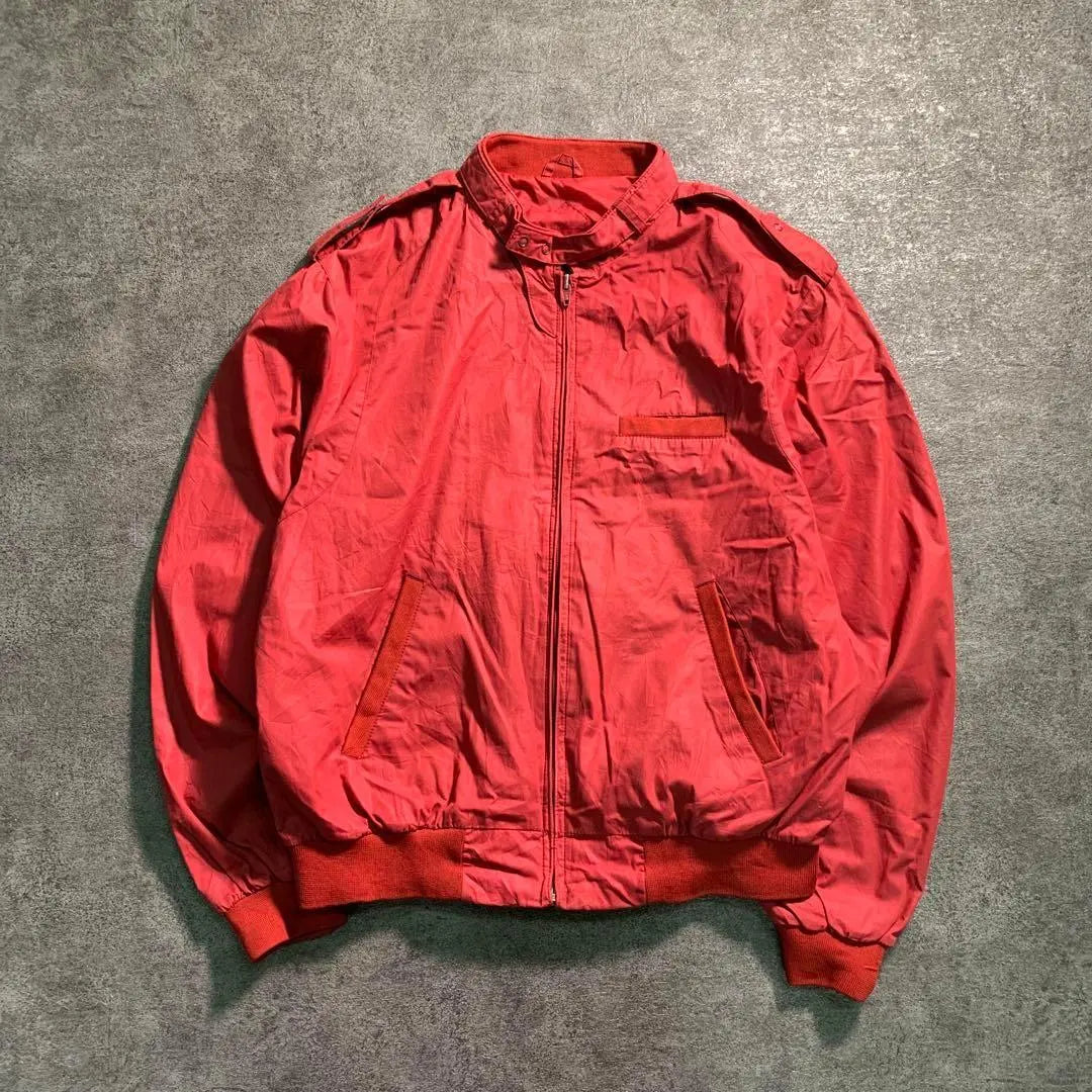 [Vintage] Zip-up jacket, red, belt, used clothing, used6AS2 | 【ヴィンテージ】ジップアップジャケット　赤　ベルト　古着used6AS2