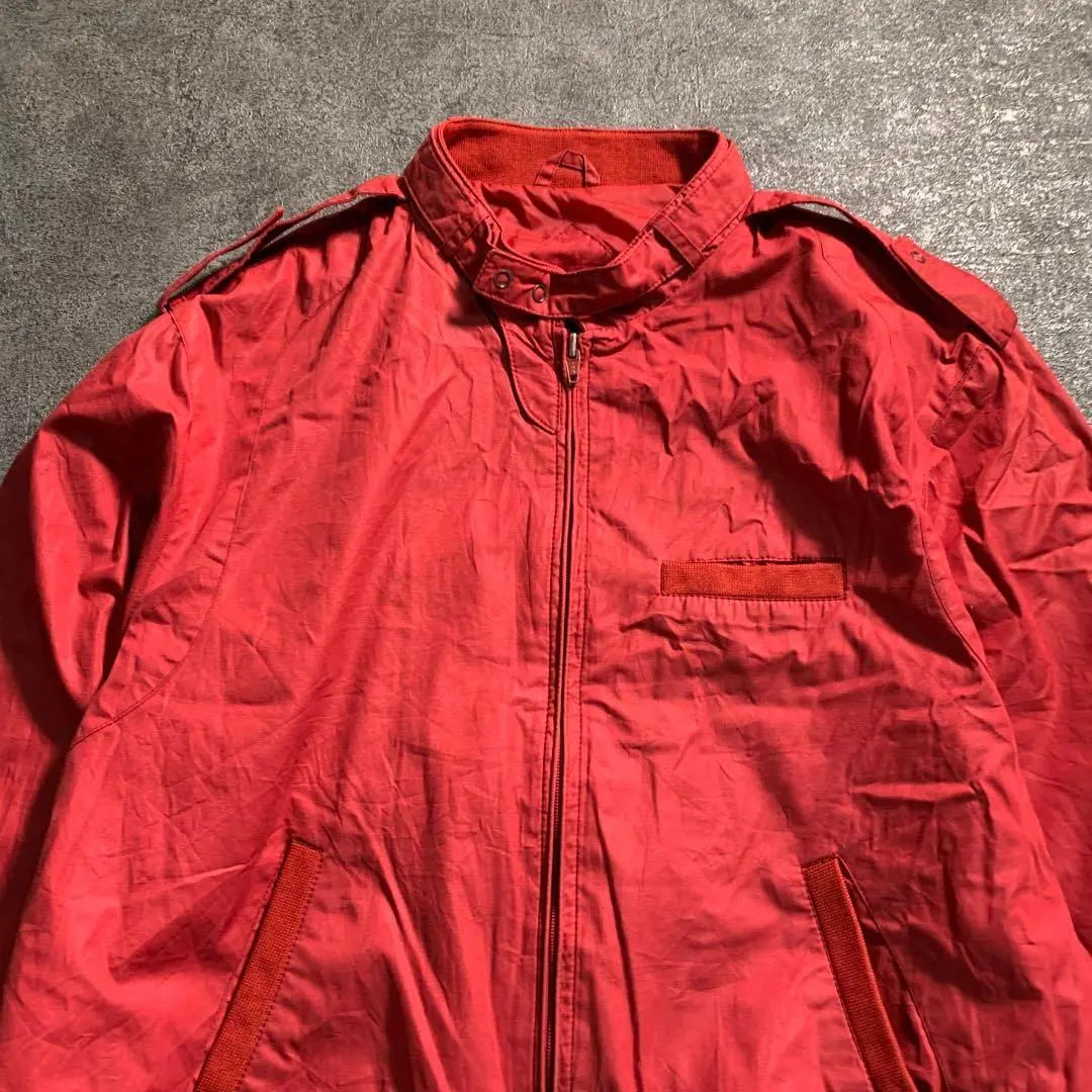 [Vintage] Zip-up jacket, red, belt, used clothing, used6AS2 | 【ヴィンテージ】ジップアップジャケット　赤　ベルト　古着used6AS2