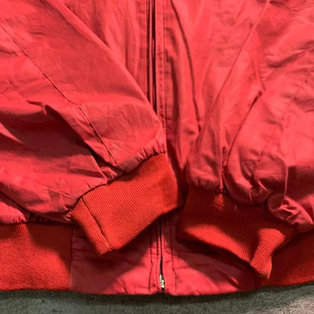 [Vintage] Chaqueta con cremallera, roja, cinturón, ropa usada, usada6AS2 | 【ヴィンテージ】ジップアップジャケット 赤 ベルト 古着used6AS2