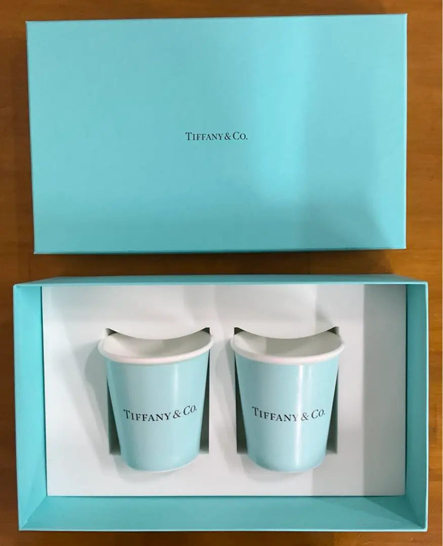 Tiffany Pair Tang Blur Bone China No.11285 Artículo sin usar con caja | ティファニー ペアタンブラー ボーンチャイナ No.11285 箱付き 未使用品