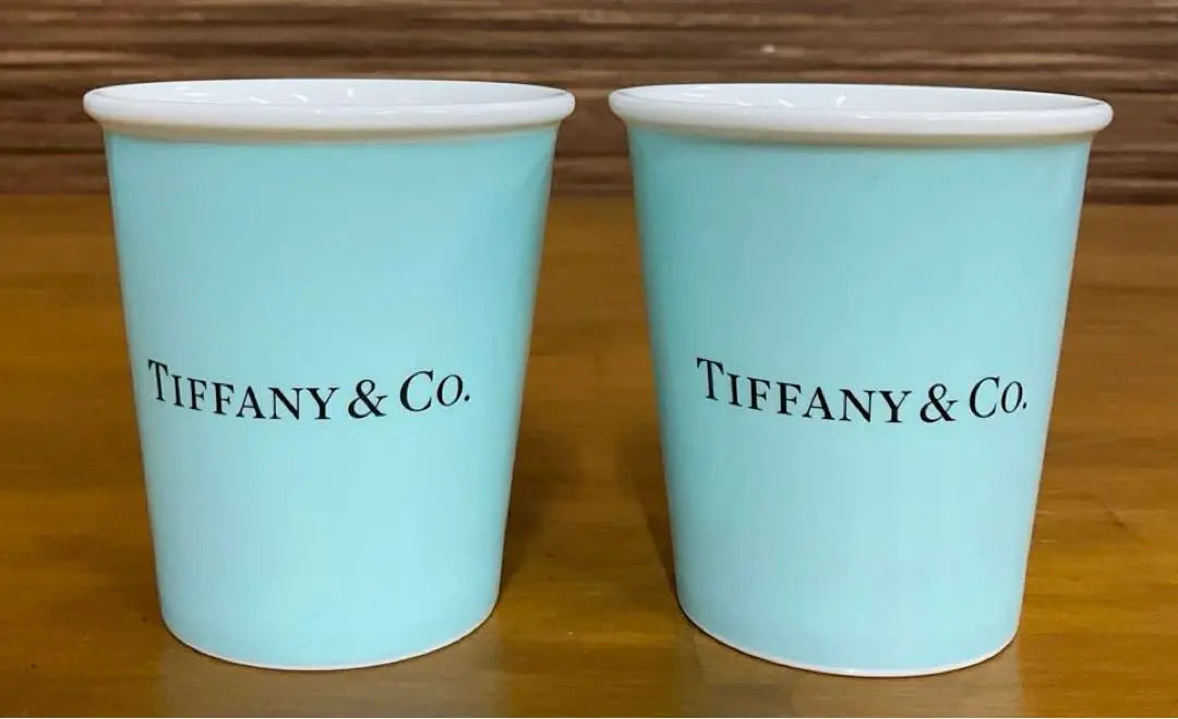 Tiffany Pair Tang Blur Bone China No.11285 Artículo sin usar con caja | ティファニー ペアタンブラー ボーンチャイナ No.11285 箱付き 未使用品