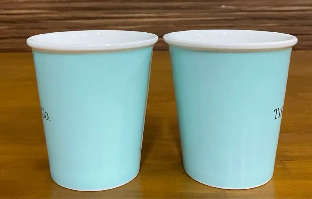 Tiffany Pair Tang Blur Bone China No.11285 Artículo sin usar con caja | ティファニー ペアタンブラー ボーンチャイナ No.11285 箱付き 未使用品