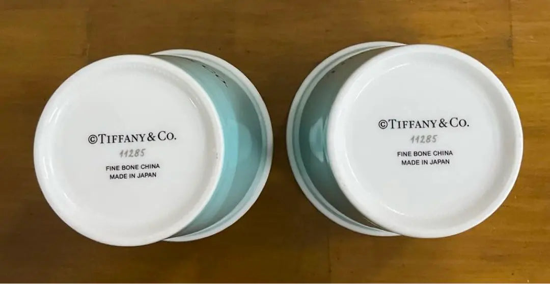 Tiffany Pair Tang Blur Bone China No.11285 Artículo sin usar con caja | ティファニー ペアタンブラー ボーンチャイナ No.11285 箱付き 未使用品