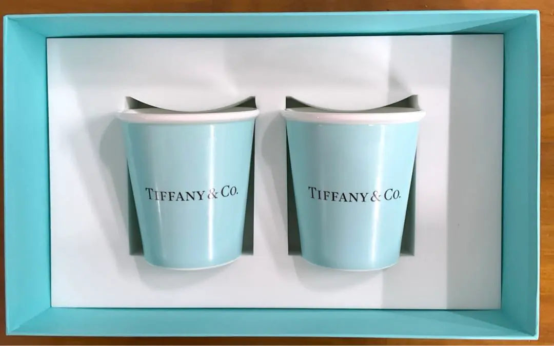 Tiffany Pair Tang Blur Bone China No.11285 Artículo sin usar con caja | ティファニー ペアタンブラー ボーンチャイナ No.11285 箱付き 未使用品