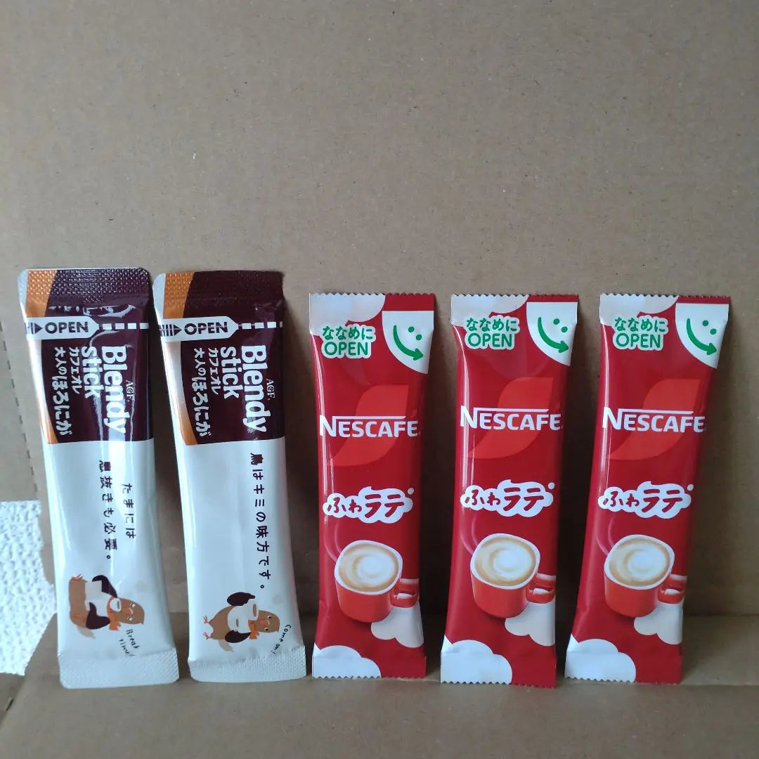 Sasa Chocolate Nescafe Fluffy Late Blend Cafe Area Juego de 9 piezas | 紗々 チョコレート ネスカフェ ふわラテ ブレンディ カフェオレ 9点セット