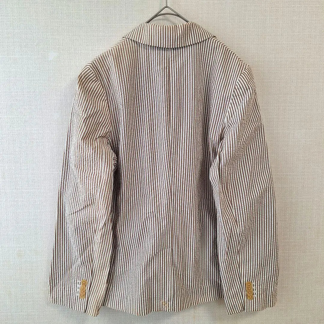 SE2435 [Land-end] Chaqueta de rayas algodón 100 Talla grande | Se2435【ランズエンド】 ストライプジャケット 綿100 大きいサイズ