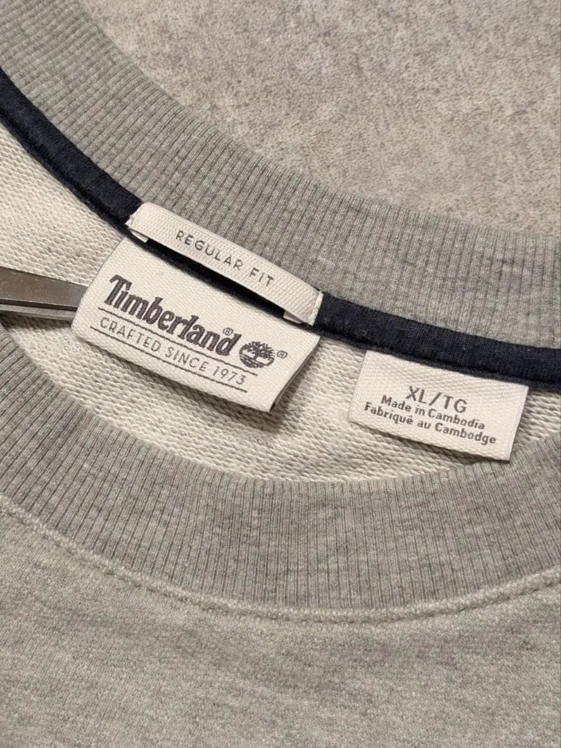 Timberland Grey Sweatshirt XL Normcore Big Logo Old-wear