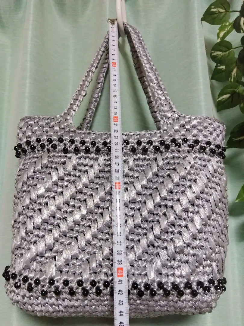 ☆☆☆ Special price ☆☆☆ Bead Suzan tape basket bag No.38 | ☆☆☆特価☆☆☆　ビーズ　スズランテープ　かごバッグNo.38