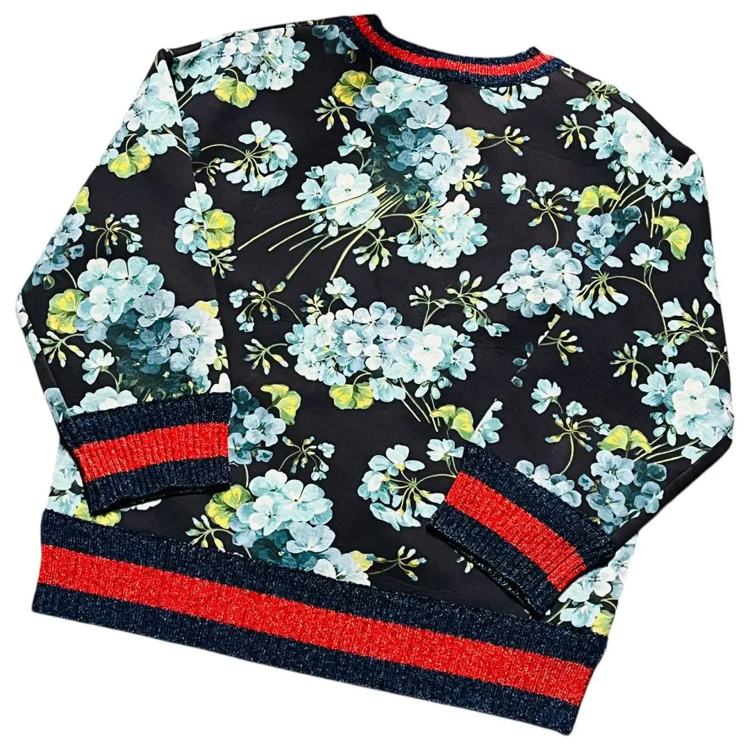 Beautiful condition GUCCI sweatshirt ☆✨ Sherry pattern (with sequins)✨Flower pattern