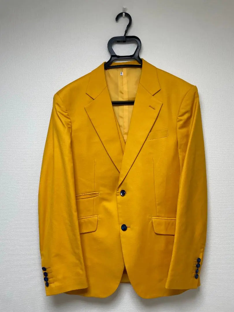 Chaleco de traje amarillo mostaza para hombre para después de la fiesta de bodas