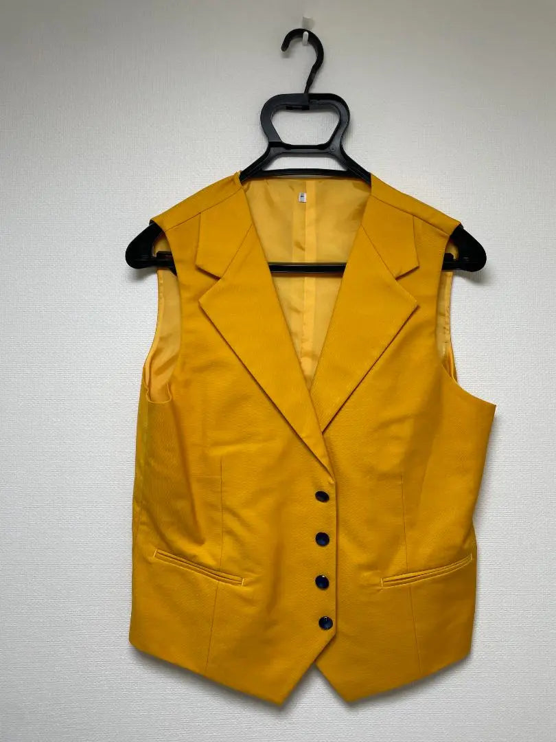 Chaleco de traje amarillo mostaza para hombre para después de la fiesta de bodas