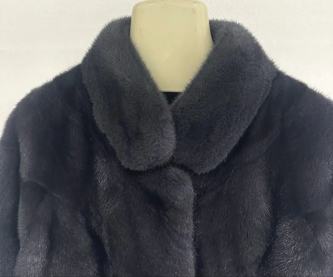 Ash Dark Purple Mink Short Coat