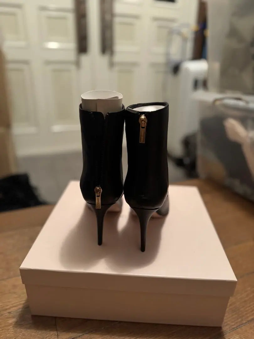 JIMMY CHOO BROCK Black Booty 24cm 37 size