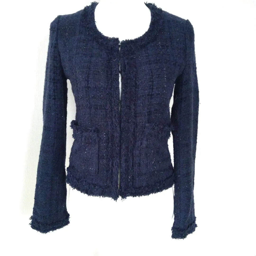 [Ropa vieja] Chaqueta de tweed Mercuryduo Free Navy