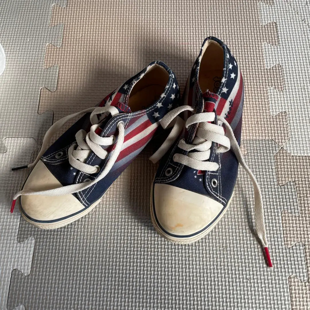 American flag design sneakers 21.0cm