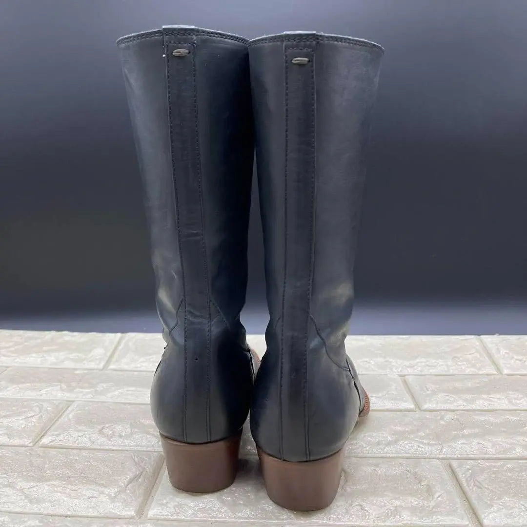 ❤Good condition❤Margaret Howell Idea Middle Boots Chunky Heel Black