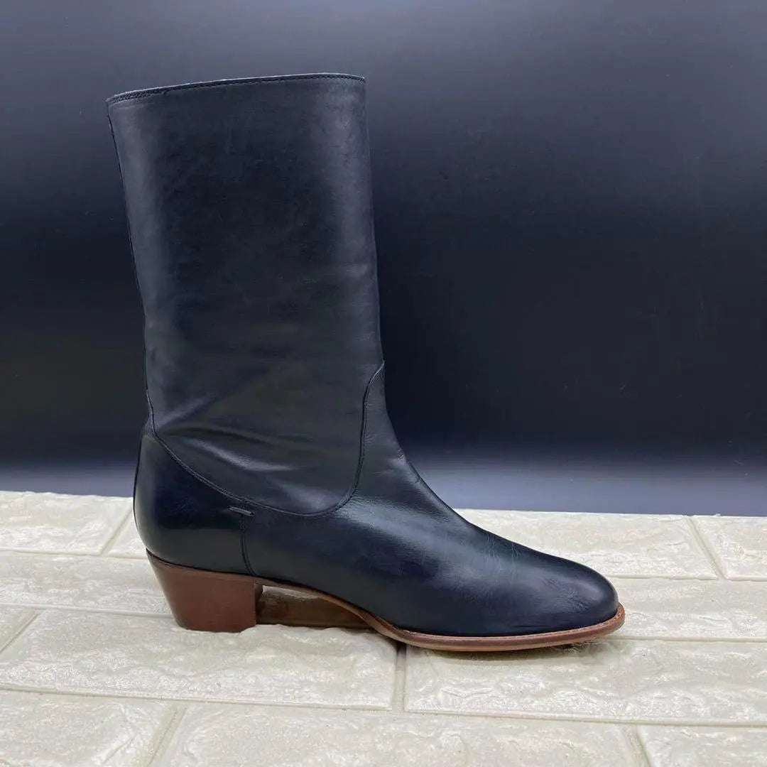 ❤Good condition❤Margaret Howell Idea Middle Boots Chunky Heel Black