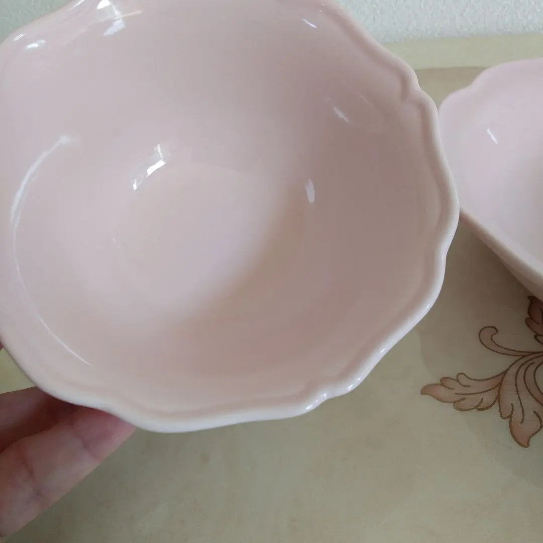 Francfranc Pink Plate Plate Tea bowl Bowl Set of 3