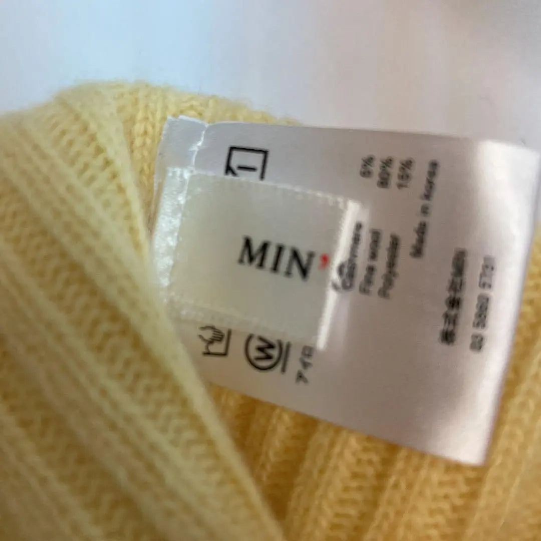 ★(with tag) MIN'S minis Mins Cashmere blend turtle knit