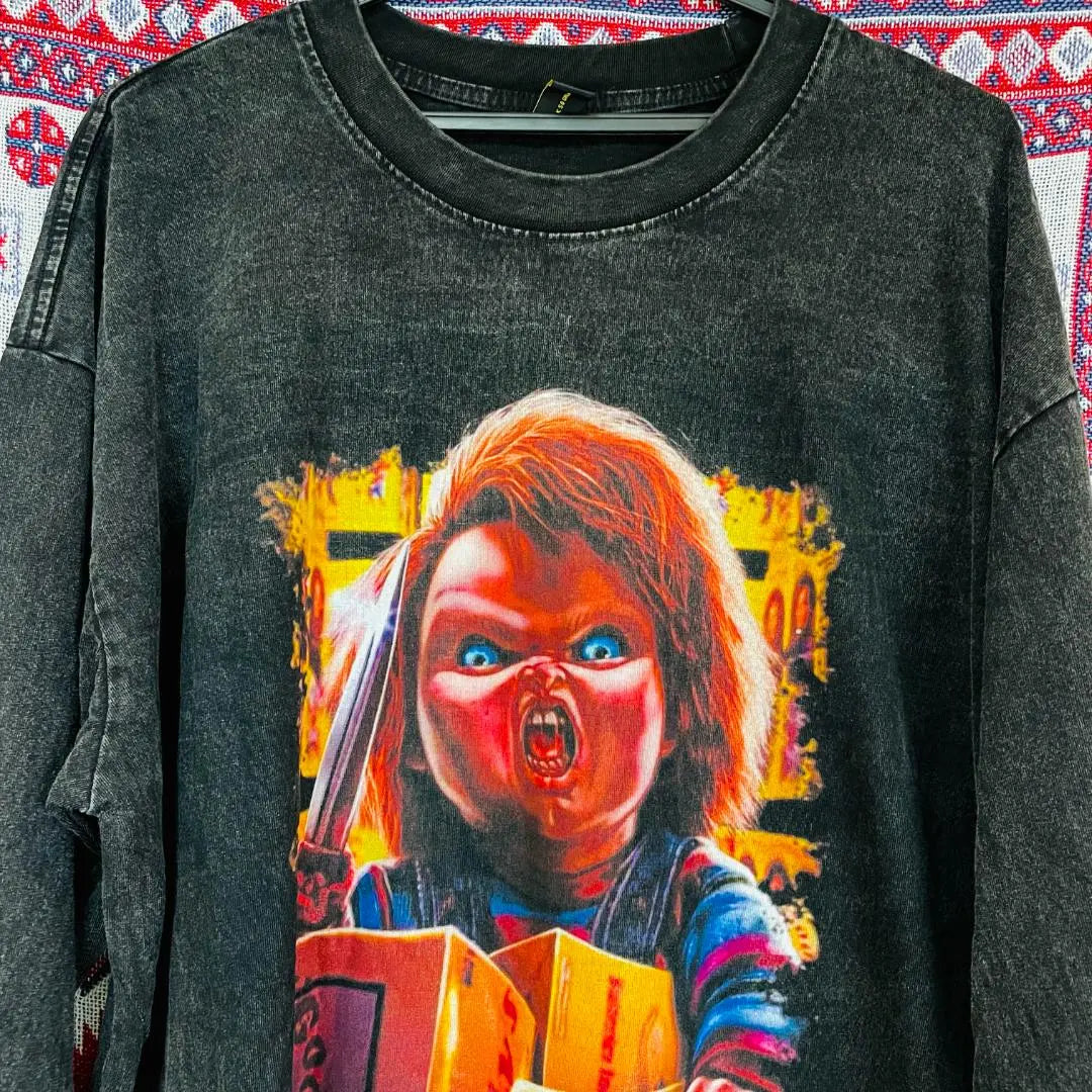 Nuevo ✨ Niño Playron T Manga Larga Hombre Negro XL XXL 3XL | 新品✨チャイルドプレイ ロンT 長袖 メンズ ブラック XL XXL 3XL