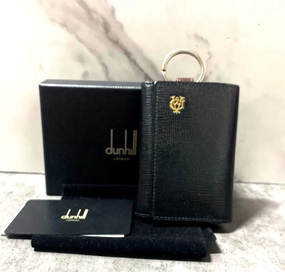 ✨With box✨Dunhill Key Case FURHAM BELGRAVE Black Leather