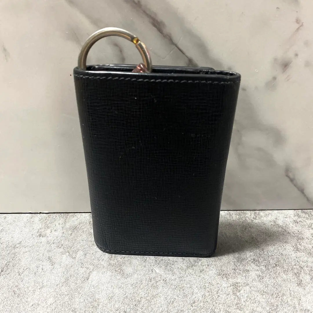 ✨Con caja✨Estuche para llaves Dunhill FURHAM BELGRAVE Cuero negro