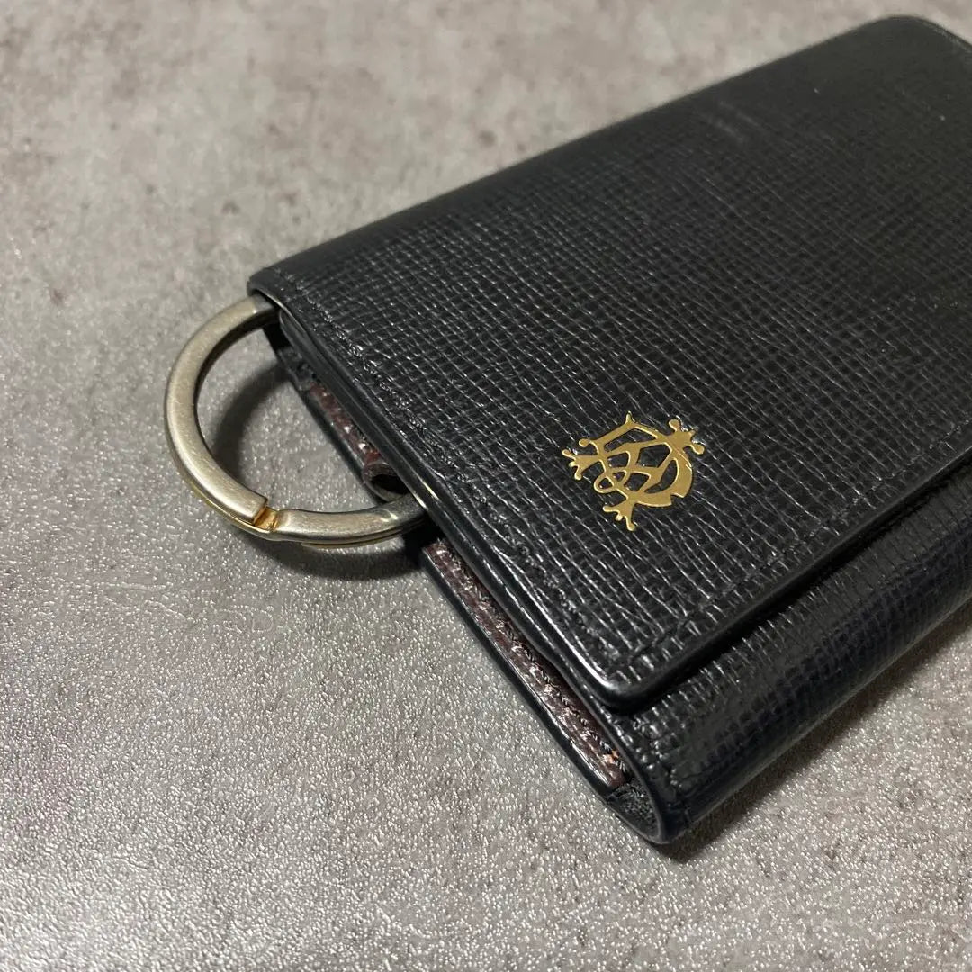 ✨With box✨Dunhill Key Case FURHAM BELGRAVE Black Leather