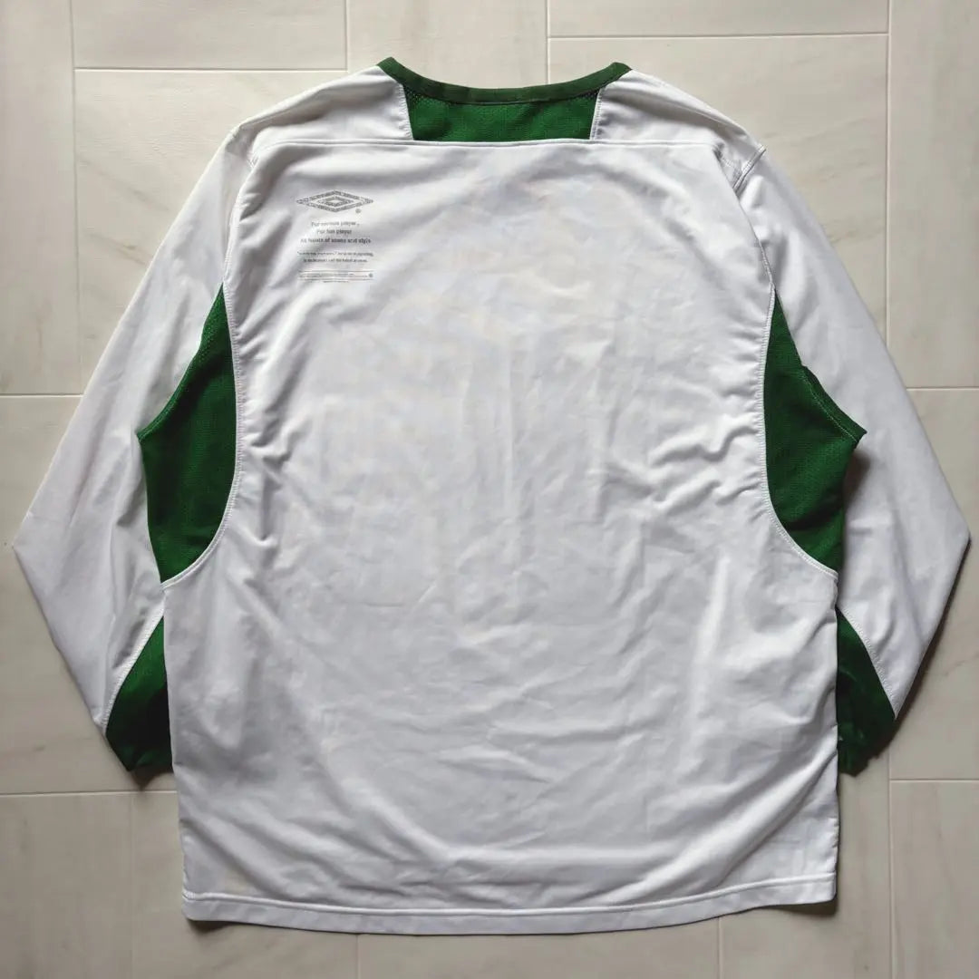 [Good color scheme] Umbro Game Shirt Long Sleeve Bicolor Center Logo 00s L