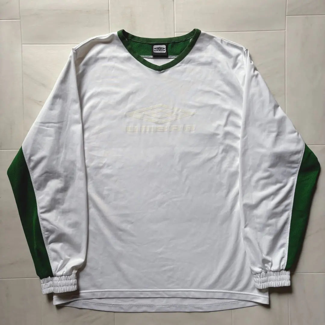 [Good color scheme] Umbro Game Shirt Long Sleeve Bicolor Center Logo 00s L