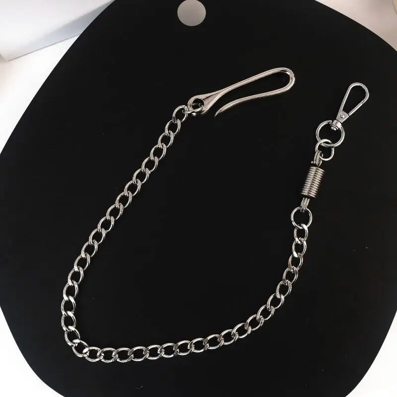 Matching Silver Simple [Stylish] Lock Wallet Chain Unisex