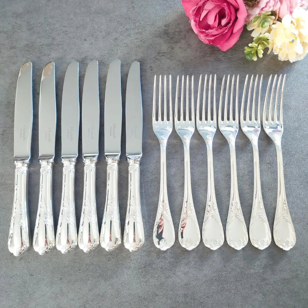 Good condition Christofle Marly dessert knife dessert fork 12 items