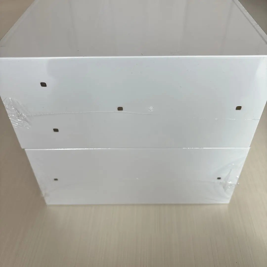 Caja de almacenamiento de artículos pequeños, caja de almacenamiento de sobremesa, combinación libre, cajones (juego de 2 tamaño L - blanco)