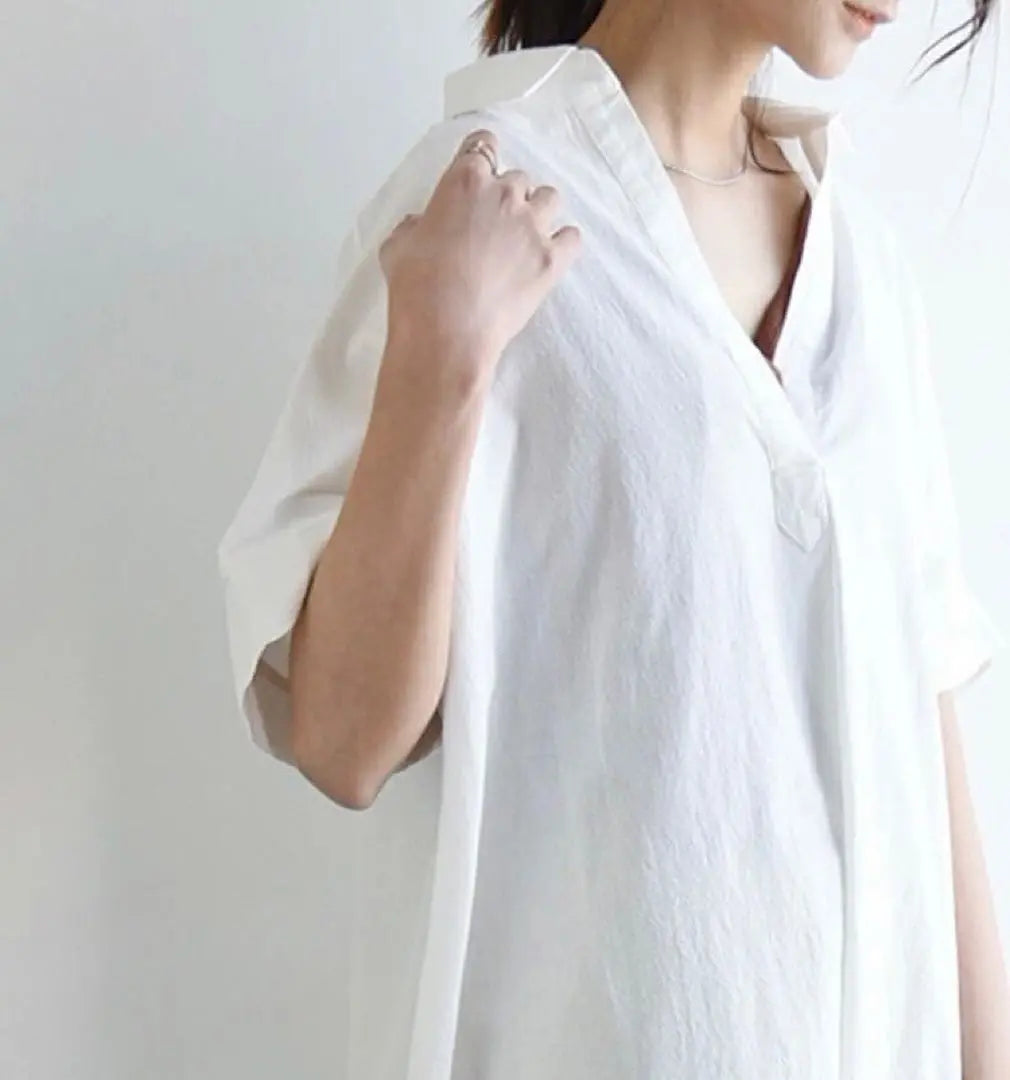 Shirt dress, summer, spring, long, short sleeves, cotton, body cover, cotton, elegant, casual look