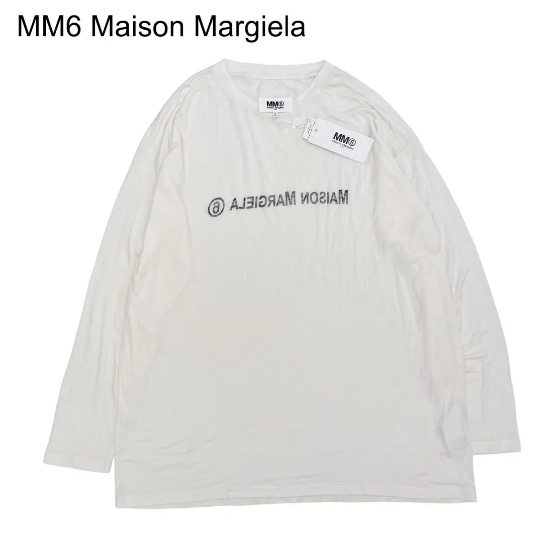 [MM6 Maison Margiela] Nueva manga Golong de marca invertida | 【MM6 Maison Margiela】新品 反転ブランドロゴロングスリーブ